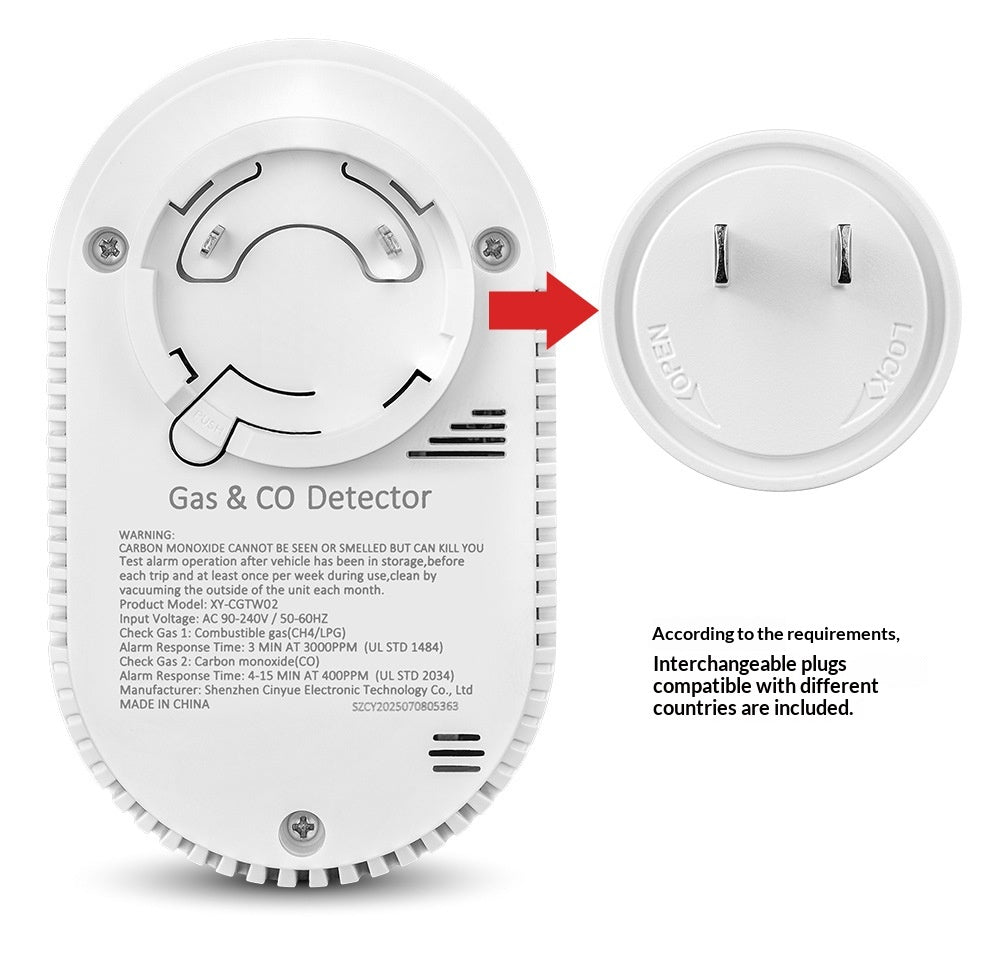 Specifications: 01 Model, Power Supply: Uk - Carbon Monoxide Detector For Home And Rv Four-in-onemeasures Temperature Humidity And Gas