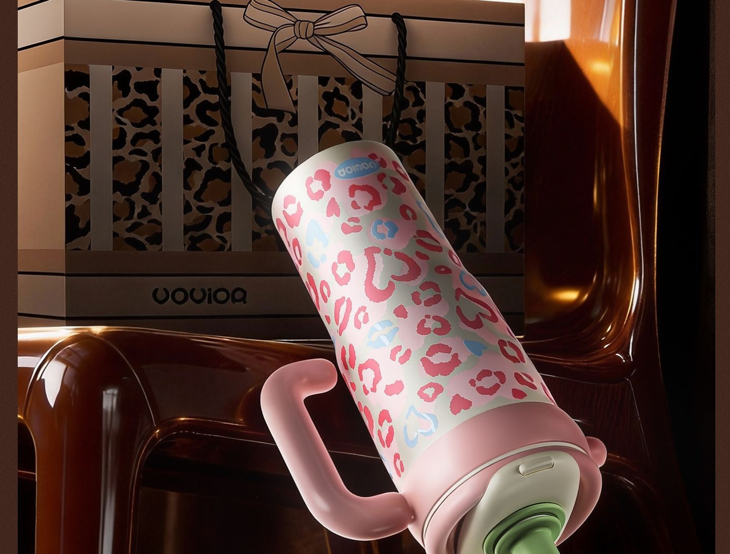 Style: Su Xingyue Instrument, Specifications: Add Cleaning Tools Gift Bag - Household Item Leopard-print Straw Water Cup