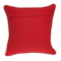 20" X 7" X 20" Transitional Red And White Accent Pillow Cover With Poly Insert