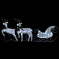 Reindeer & Sleigh Christmas Decoration 60 Leds Outdoor White
