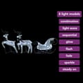 Reindeer & Sleigh Christmas Decoration 60 Leds Outdoor White
