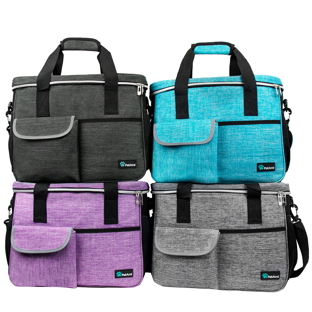 Pet Supply Travel Bag Set Weekend Tote Dog Gear Food Carrier Accessory Organizer