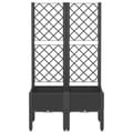 Garden Planter With Trellis Black 31.5"x15.7"x55.9" Pp