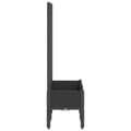 Garden Planter With Trellis Black 31.5"x15.7"x55.9" Pp
