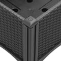 Garden Planter With Trellis Black 31.5"x15.7"x55.9" Pp