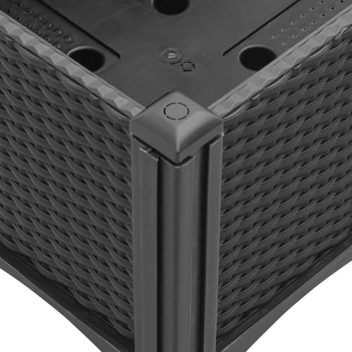 Garden Planter With Trellis Black 31.5"x15.7"x55.9" Pp