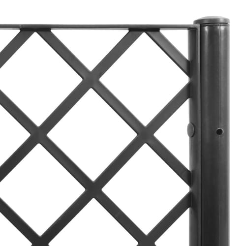 Garden Planter With Trellis Black 31.5"x15.7"x55.9" Pp