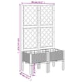 Garden Planter With Trellis Black 31.5"x15.7"x55.9" Pp