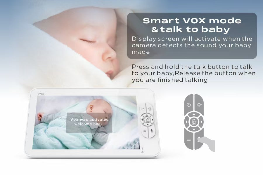 Specifications: 1 Dragging 1, Power Supply: Eu - 7-inch Baby Monitor With Two-way Audio Intercom For Baby Care
