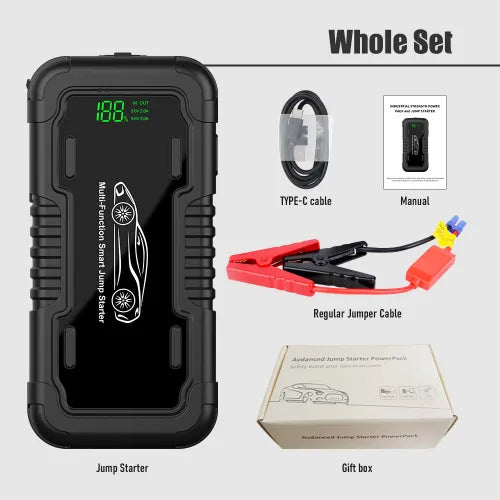 Specifications: Ordinary Electric Clamp Bottle, Capacity: 20000mah - Car 20000mah Emergency Start Power Supply With Led Lighting