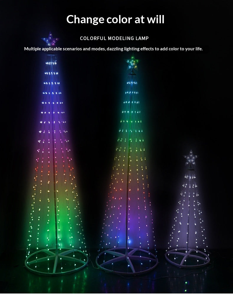 Specifications: 225 Lights, Power Supply: Us - Rgb Color-changing Conical Remote-controlled App-powered Indooroutdoor Tree Lights