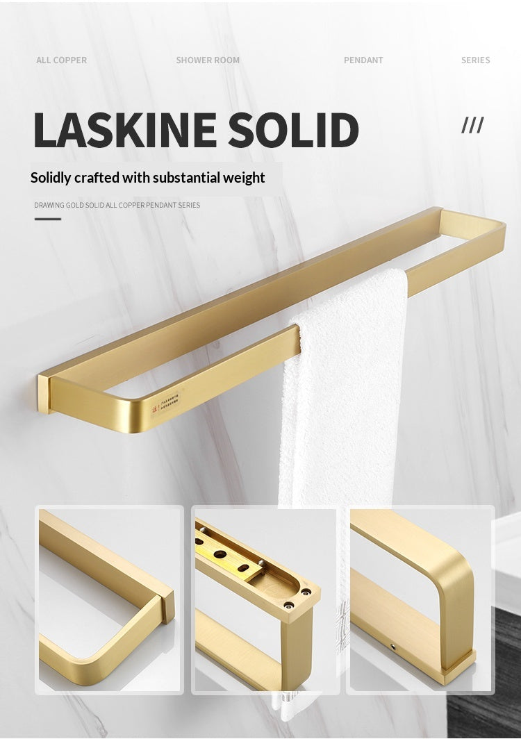 Size: Tissue Holder - Brushed Brass Solid Towel Rack Shelf