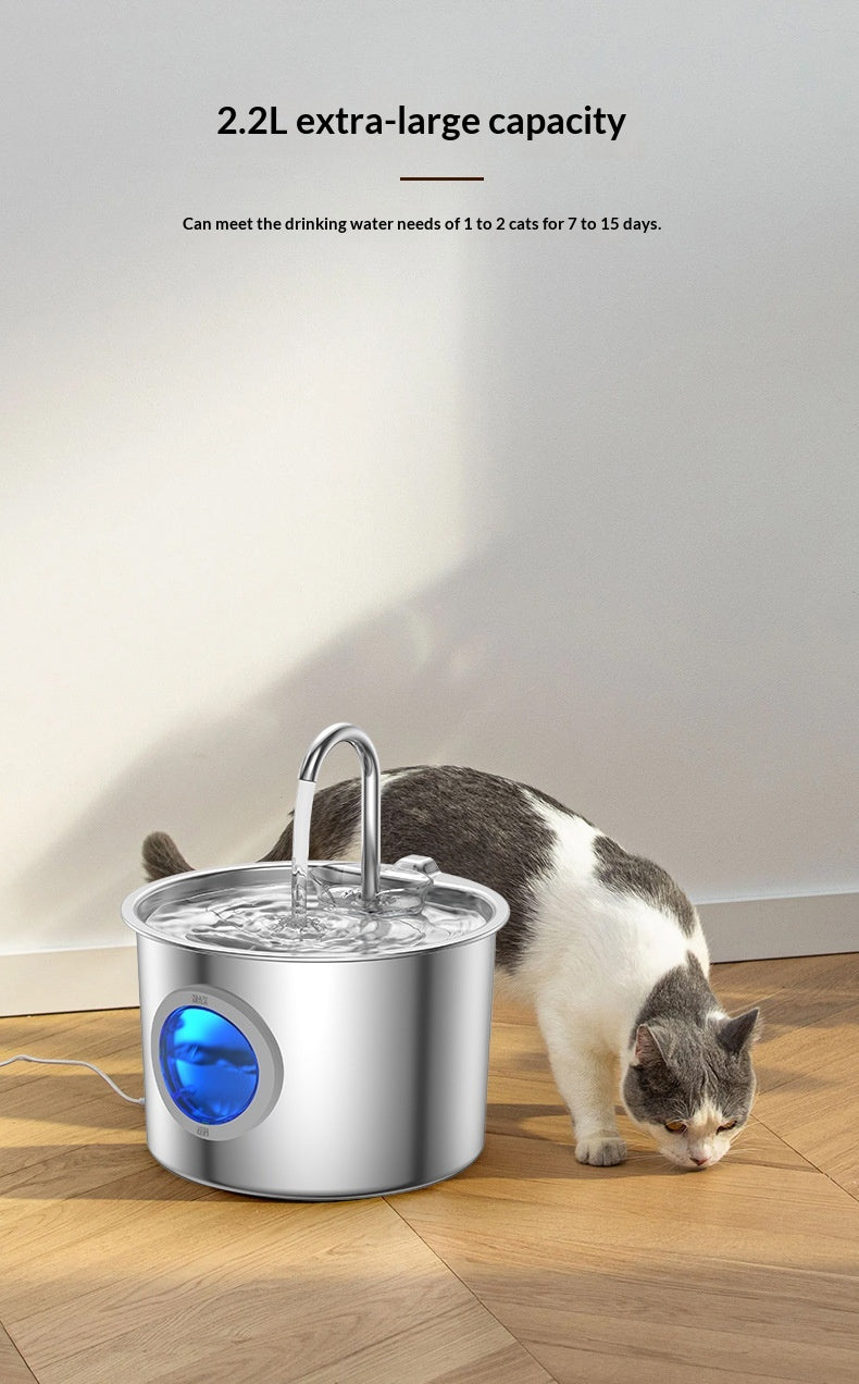 Specifications: Ty09 Round, Power Supply: Uk - Pet Water Fountain Stainless Steel Water Dispenser