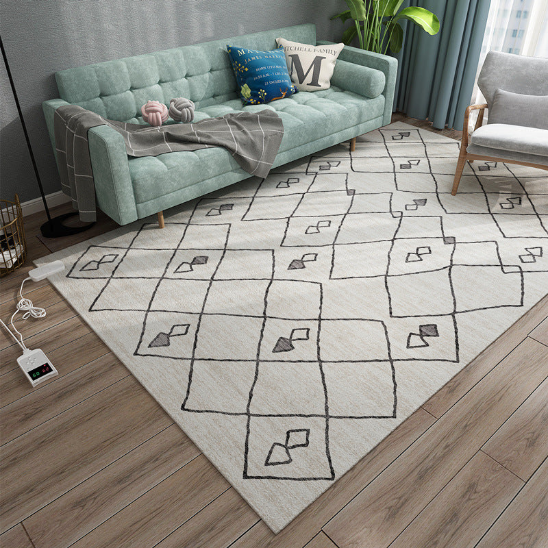 Specifications: Morocco 01, Size: 80cmx120cm-us, Power Supply: - Flocked Graphene Electric Heating Carpet