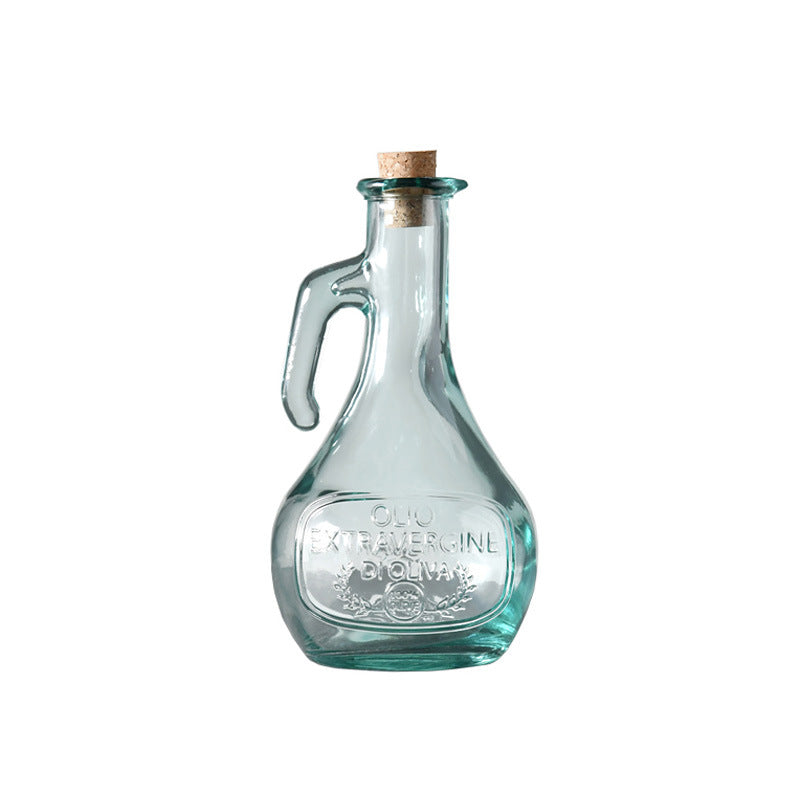 Style: Letter Large Oil Can - Thickened Glass Oil Can, Cork Sealing Tape, Seasoning Pot, Kitchen Storage Soy Sauce Bottle