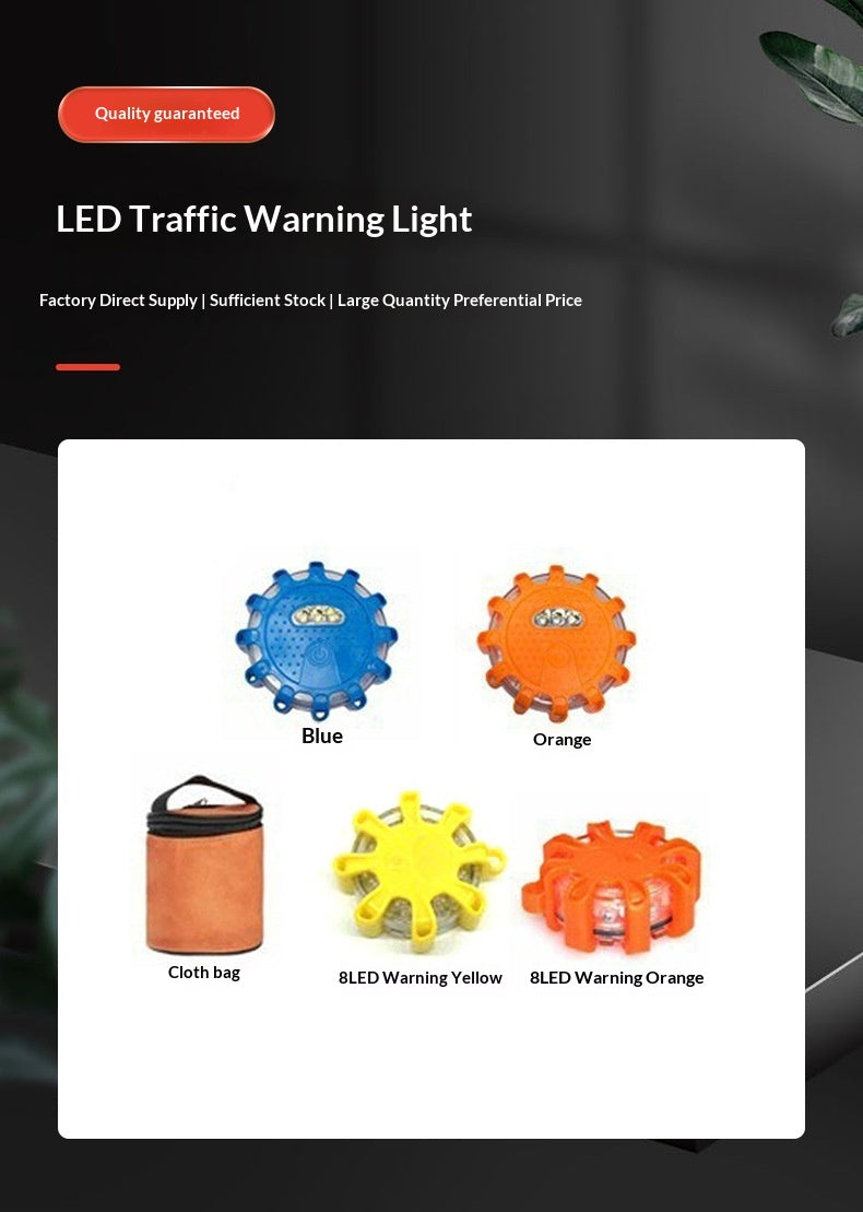 Specifications: Three Rechargeable Models, Quantity: 1pcs - Led Traffic Warning Light Car Accessory With Powerful Magnetic Attachment