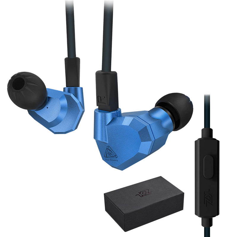 Color: Blue, Style: Standard Big Box - In-ear Headphones With Microphone