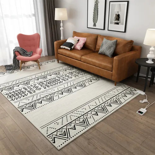 Specifications: Morocco 02, Size: 55cmx90cm-eu, Power Supply: - Flocked Graphene Electric Heating Carpet