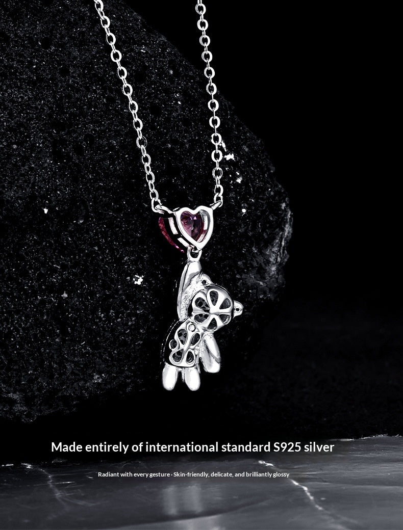 Color: High Carbon Drill, Purity: 925 Silver - Versatile High-end Sterling Silver Collar Necklace Accessory