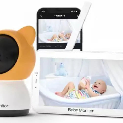 Format: B5 American Standard, Color: Yellow - 5-inch Hd Baby Monitor Wireless