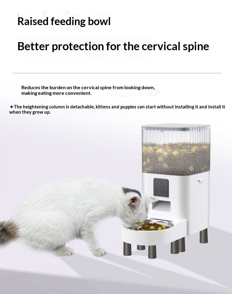 Color: Standard Visible Model, Specifications: Double Pots - Remote Pet Feeder With Scheduled Feeding And Monitoring Features