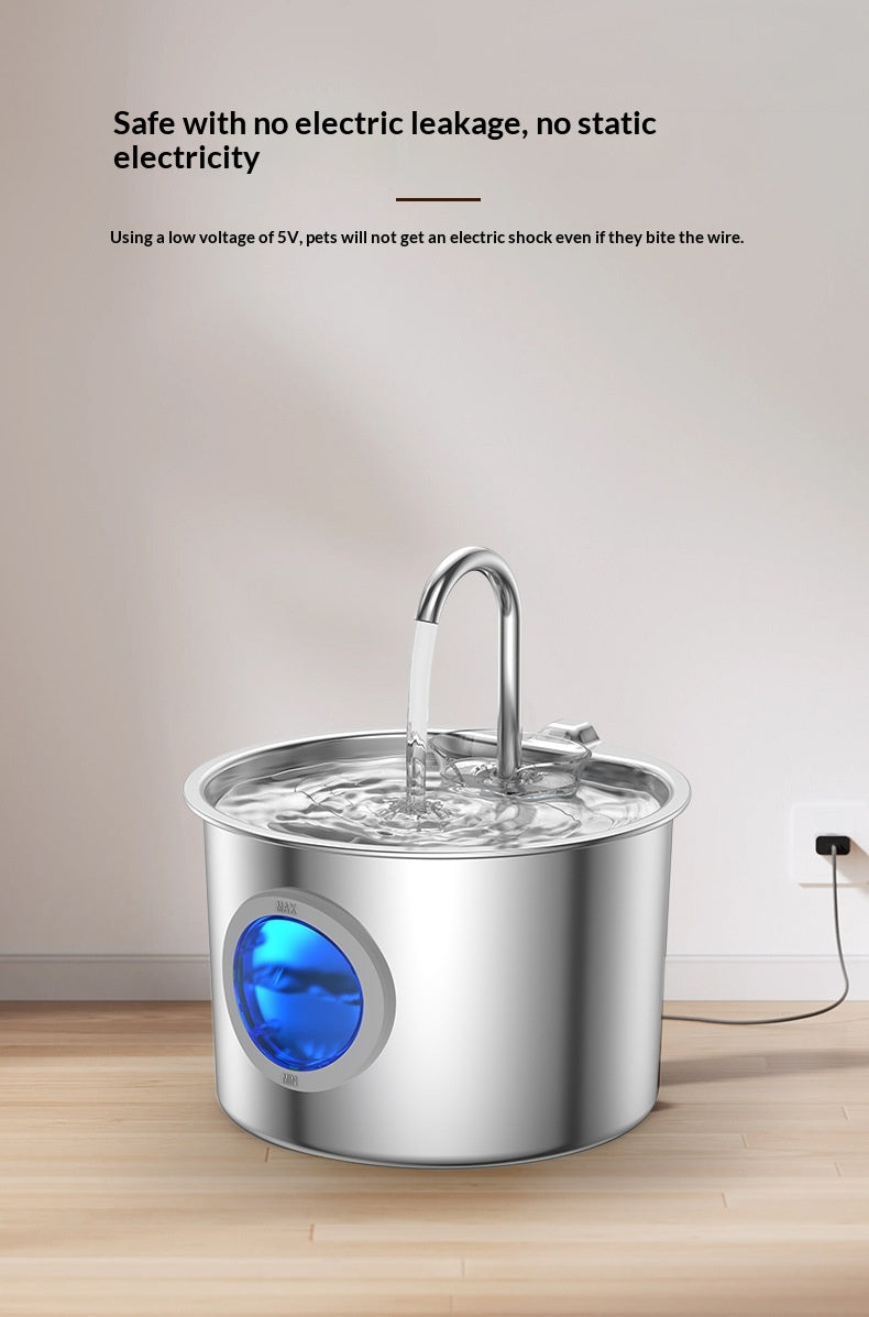 Specifications: Ty09 Round, Power Supply: Uk - Pet Water Fountain Stainless Steel Water Dispenser