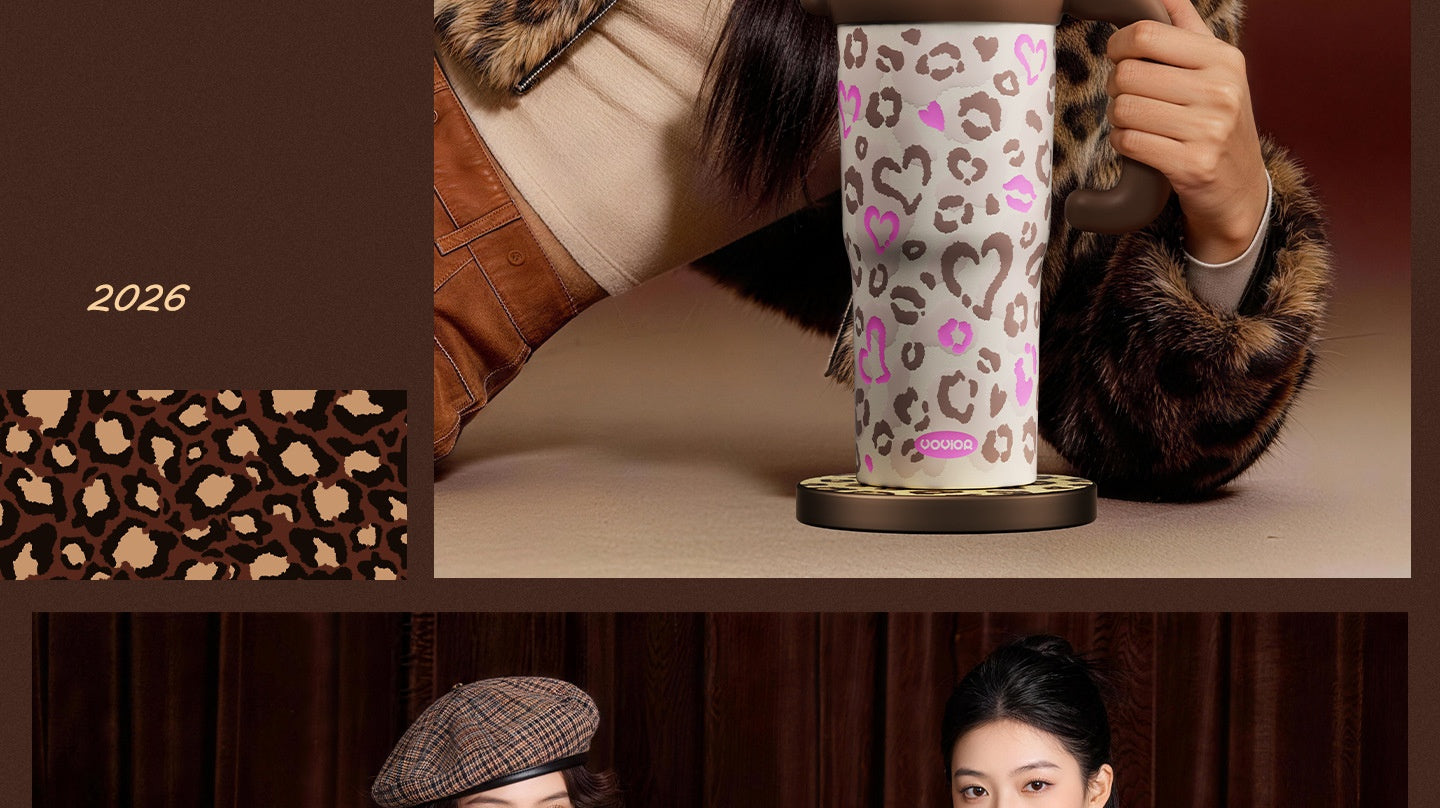 Style: Su Xingyue Instrument, Specifications: Add Cleaning Tools Gift Bag - Household Item Leopard-print Straw Water Cup