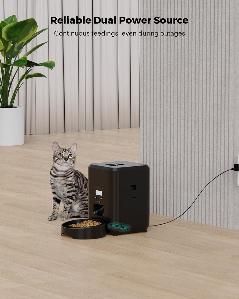 Color: White, Power Supply: Uk - Pet Smart Feeder 2l Dog Food Dispenser