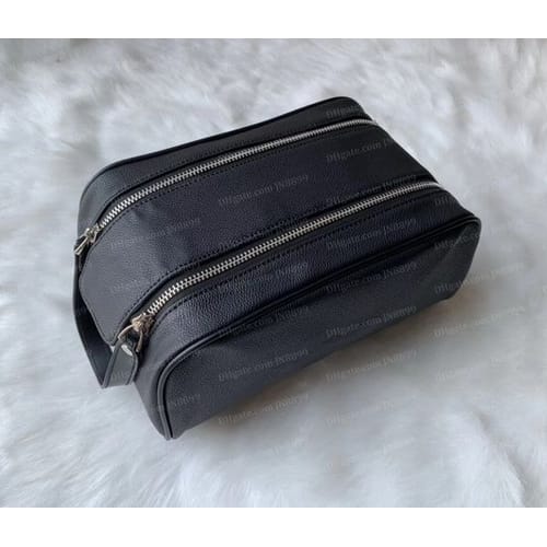 Color: Black Grid - Adult: Yes - Men Travelling Toilet Bag Fashion Women Wash Purses Large Capacity Cosmetic Bags Makeup Toiletry Bag Pouch 26cm