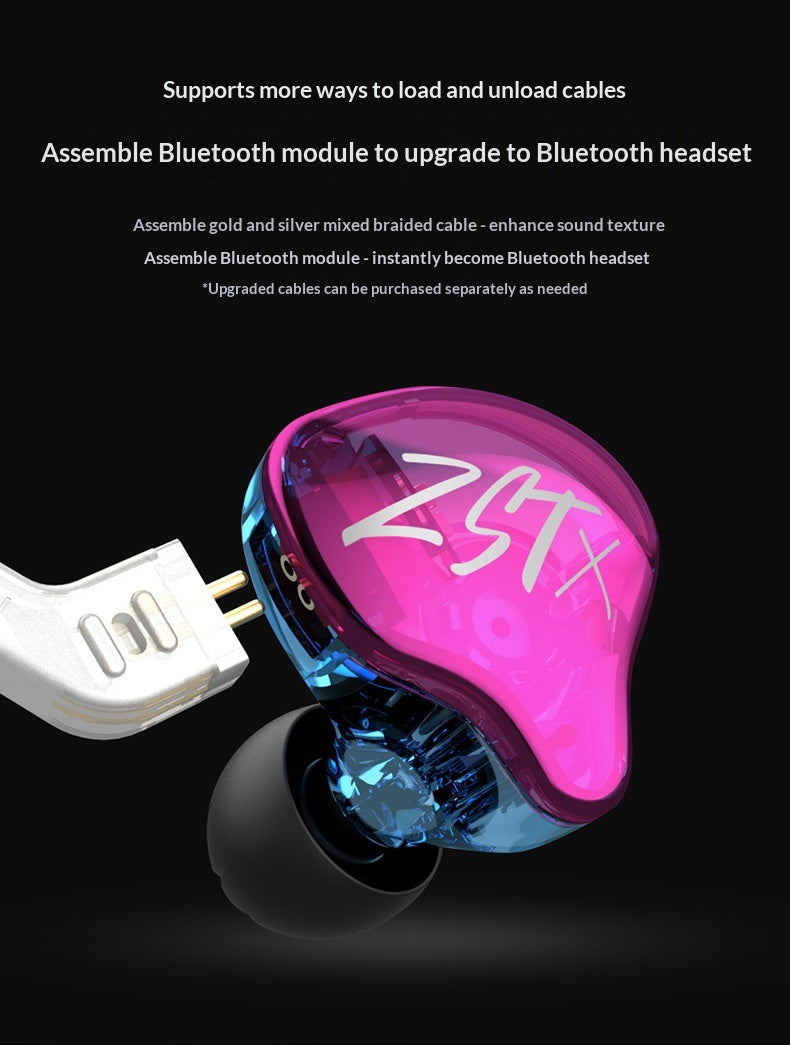 Color: Dazzling Green Standard - Hybrid Dynamicbalanced Armature In-ear Noise-canceling Music Headphones With Microphone