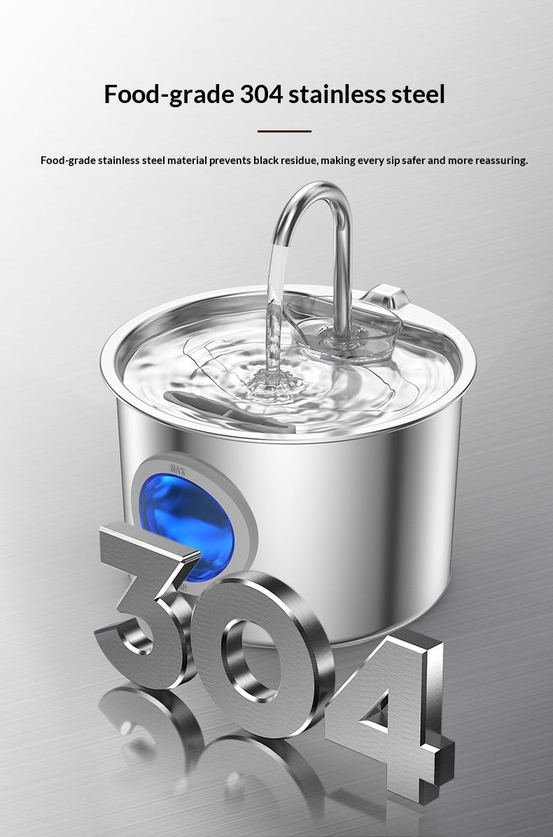 Specifications: Ty09 Round, Power Supply: Uk - Pet Water Fountain Stainless Steel Water Dispenser