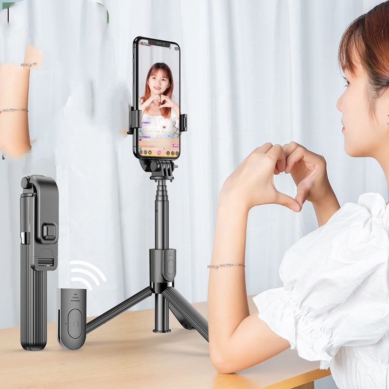 Color: Flagship Black - Mobile Phone Live Broadcasting Stand With Self Timer