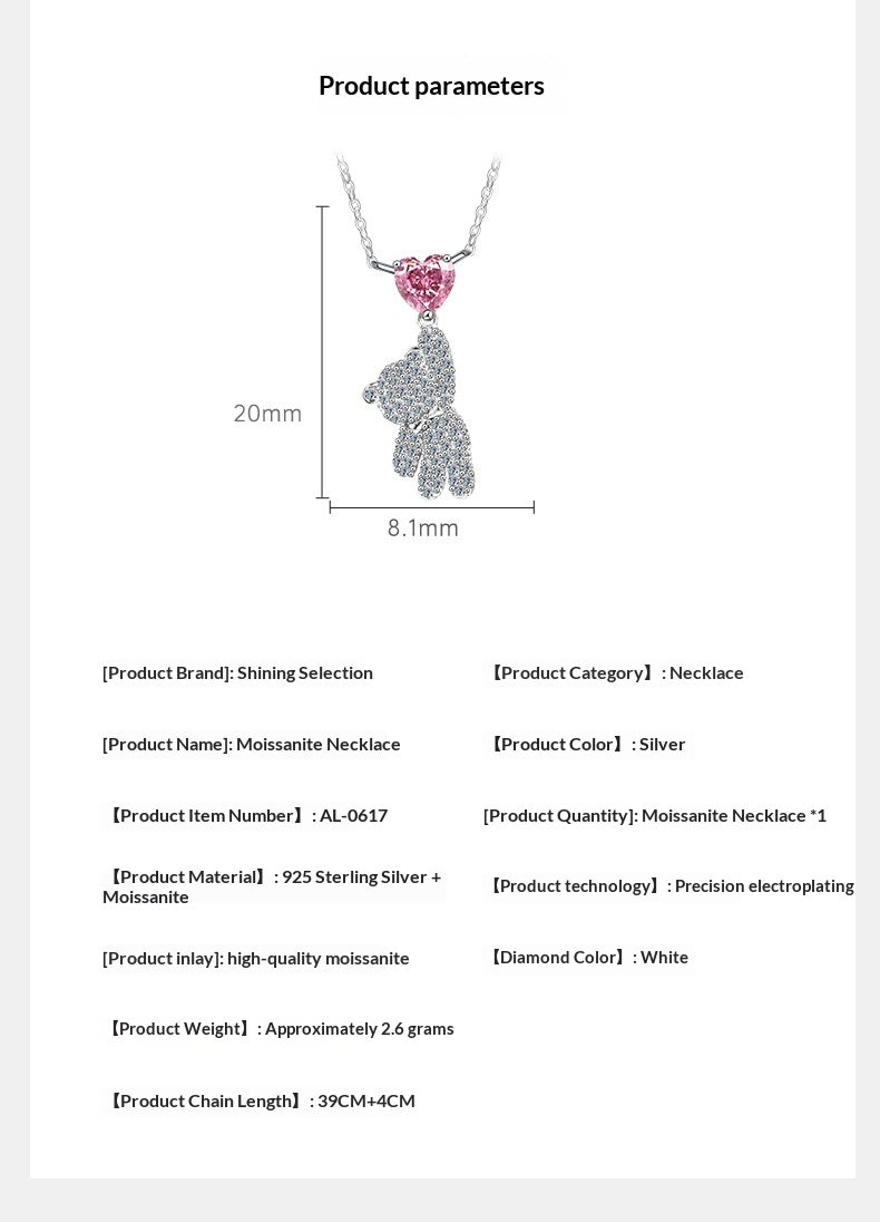 Color: High Carbon Drill, Purity: 925 Silver - Versatile High-end Sterling Silver Collar Necklace Accessory