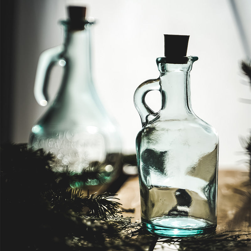 Style: Letter Large Oil Can - Thickened Glass Oil Can, Cork Sealing Tape, Seasoning Pot, Kitchen Storage Soy Sauce Bottle