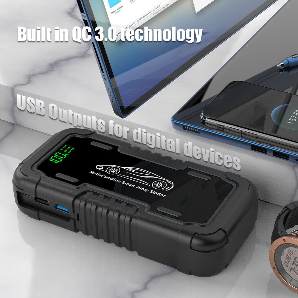 Specifications: Smart Electric Clamp Bottles, Capacity: 20000mah - Car 20000mah Emergency Start Power Supply With Led Lighting