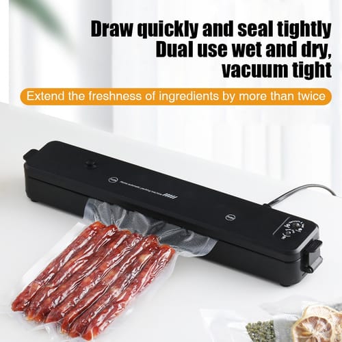 Household Vacuum Sealing Machine With 10pcs Seal Bags Automatic Air Sealing System For Food Storage Preservation Eu Plug
