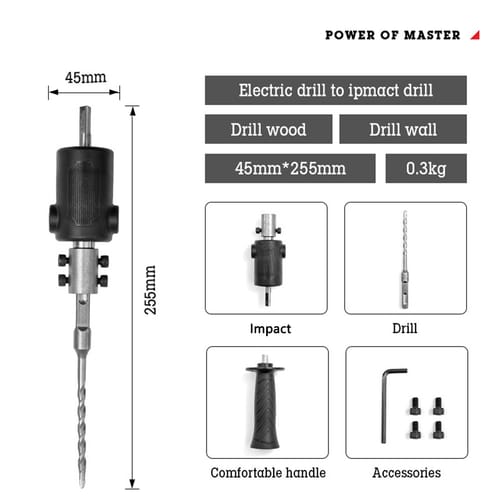 Electric Drill Conversion Accessory Modified To Impact Drill Metal Plastic Conversion Tool