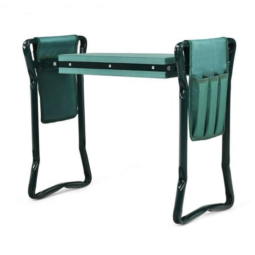 Folding Garden Kneeler And Seat Bench - Color: Green