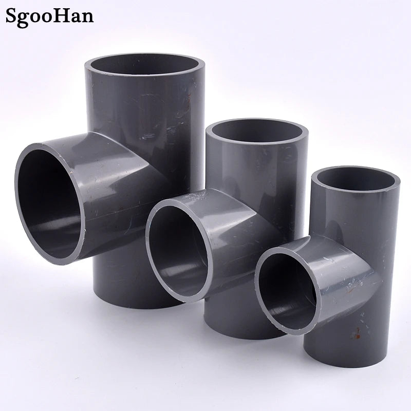Color: Silver, Diameter: 1/4'' - 2~20pcs Inner Dia 20~63mm Pvc Pipe Tee Connector Home Garden Irrigation Aquarium Fish Tank Tube Watering Adapter Fittings Joint