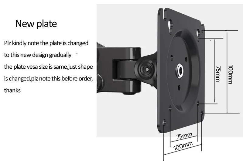 Color: White, Ships From: Ukraine - Nb F120 17-27" Aluminum Gs Gas Spring 360 Rotate Full Motion Tv Wall Mount Bracket Lcd Monitor Wall Mount Stand Screen Holder