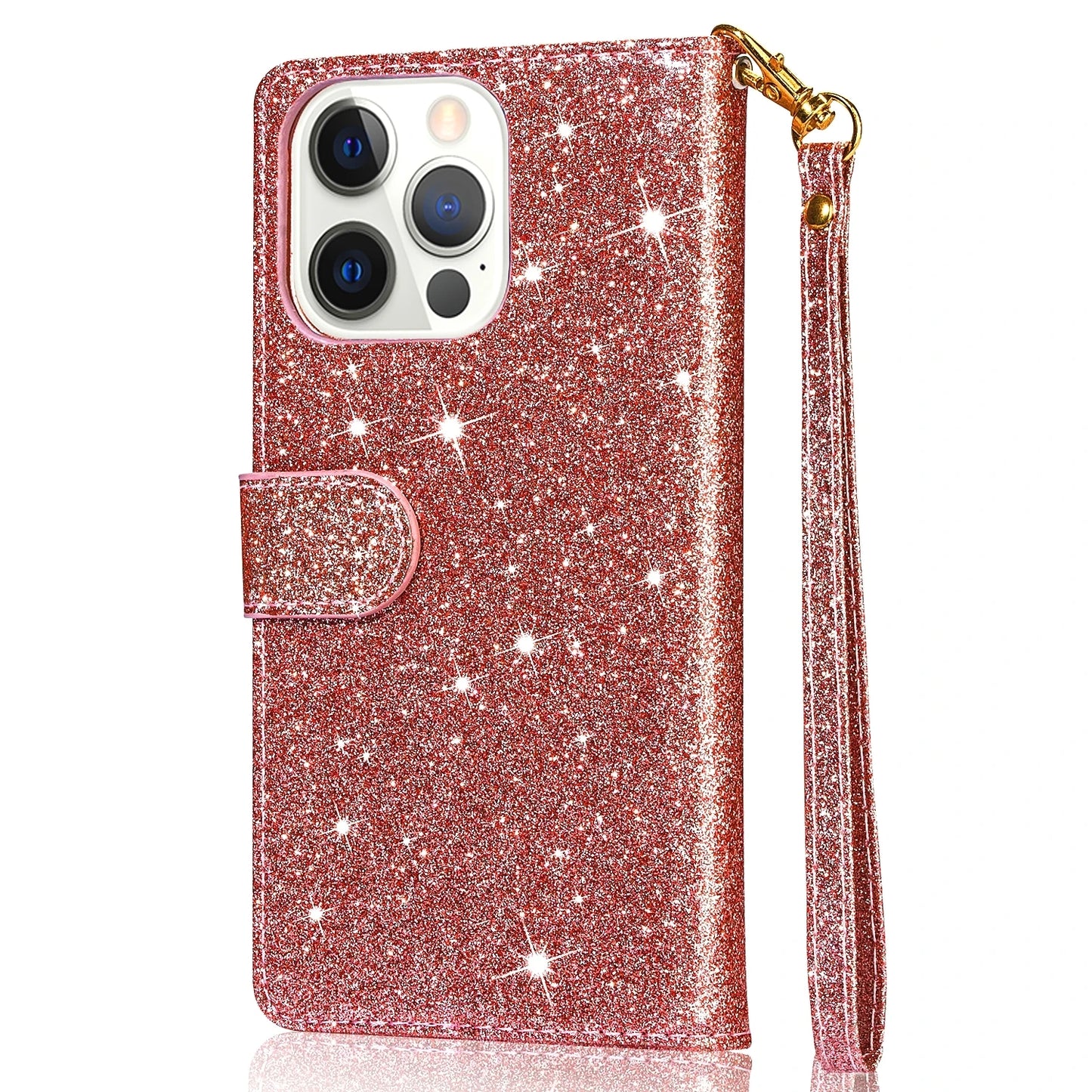Color: Beige, Material: Cotton Fabric - Zipper Flip Wallet Glitter Leather Case For Iphone 16 15 14 13 12 11 Pro Max Xs Xr 8 7 Plus Se 2022 Mini Bling Stand Phone Cover