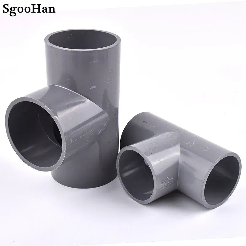 2~20pcs Inner Dia 20~63mm Pvc Pipe Tee Connector Home Garden Irrigation Aquarium Fish Tank Tube Watering Adapter Fittings Joint