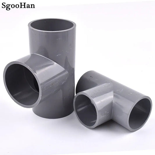 2~20pcs Inner Dia 20~63mm Pvc Pipe Tee Connector Home Garden Irrigation Aquarium Fish Tank Tube Watering Adapter Fittings Joint