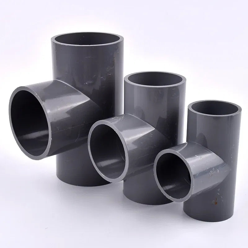 Color: Silver, Diameter: 1/4'' - 2~20pcs Inner Dia 20~63mm Pvc Pipe Tee Connector Home Garden Irrigation Aquarium Fish Tank Tube Watering Adapter Fittings Joint