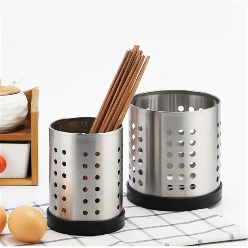 2-size Stainless Steel Home Kitchen Chopsticks Storage Rack Multifunction Fork Spoon Cutlery Drain Holder Organizer Accessories
