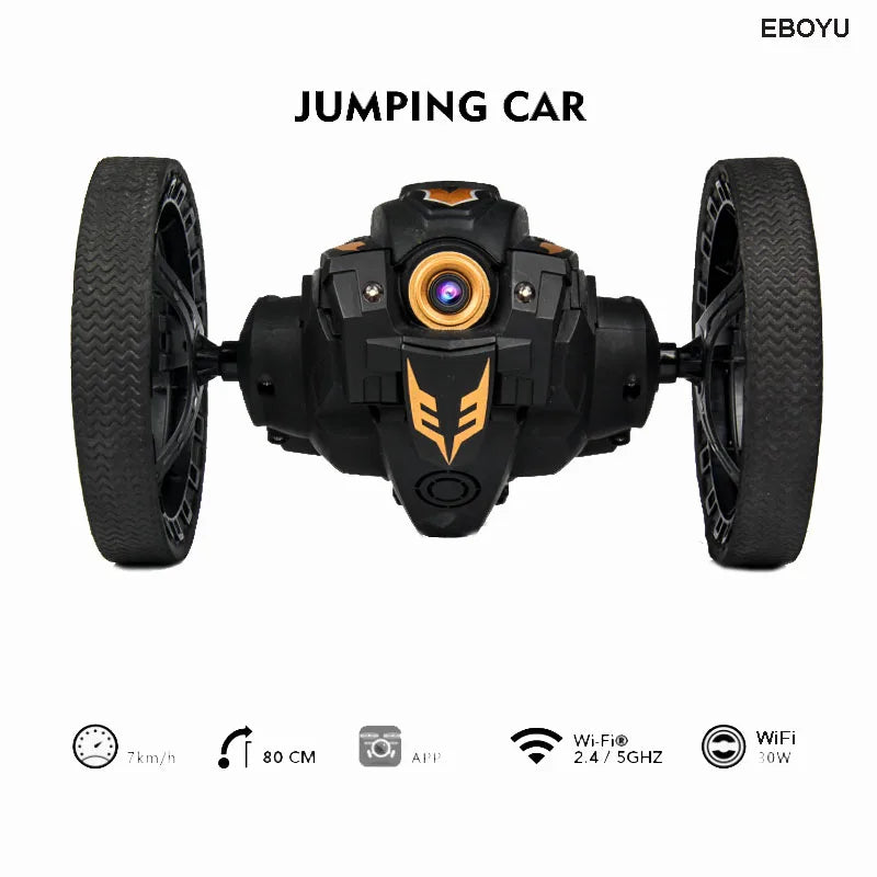 Color: Black White, Specification: Wifi - 805 Rc Bounce Car Rc Jump Car Remote Control Stunt Car Watch Control 360?° Rotation 27.6 Inches Bouncing 2wd 2.4ghz Rc Car Toys