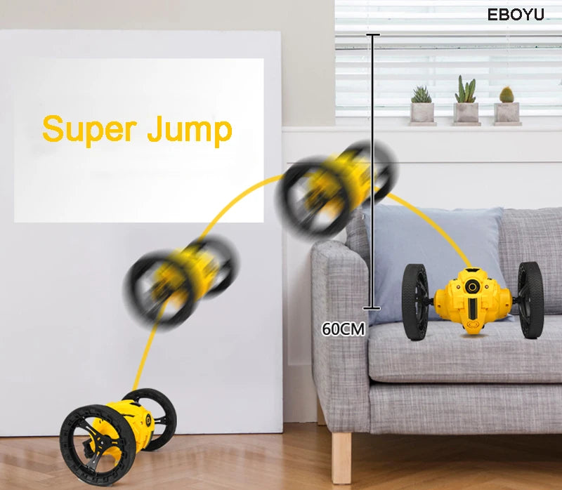 Color: Black White, Specification: Wifi - 805 Rc Bounce Car Rc Jump Car Remote Control Stunt Car Watch Control 360?° Rotation 27.6 Inches Bouncing 2wd 2.4ghz Rc Car Toys
