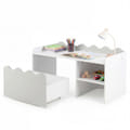 Scalloped Kids Bookshelf And Toy Storage Organizer For Playroom-gray - Color: Gray