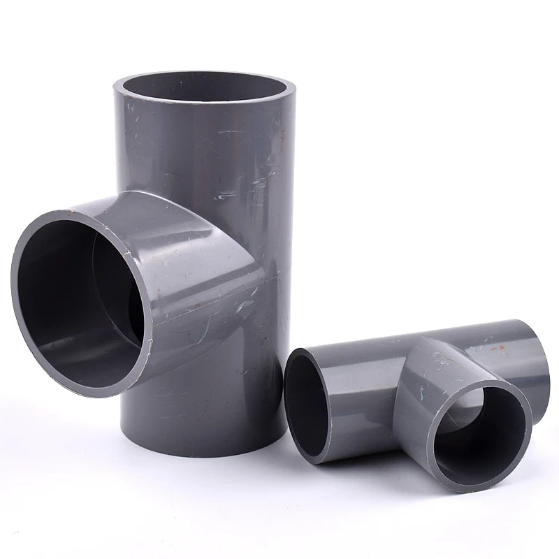 Color: Silver, Diameter: 1/4'' - 2~20pcs Inner Dia 20~63mm Pvc Pipe Tee Connector Home Garden Irrigation Aquarium Fish Tank Tube Watering Adapter Fittings Joint