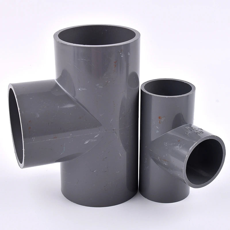 Color: Silver, Diameter: 1/4'' - 2~20pcs Inner Dia 20~63mm Pvc Pipe Tee Connector Home Garden Irrigation Aquarium Fish Tank Tube Watering Adapter Fittings Joint